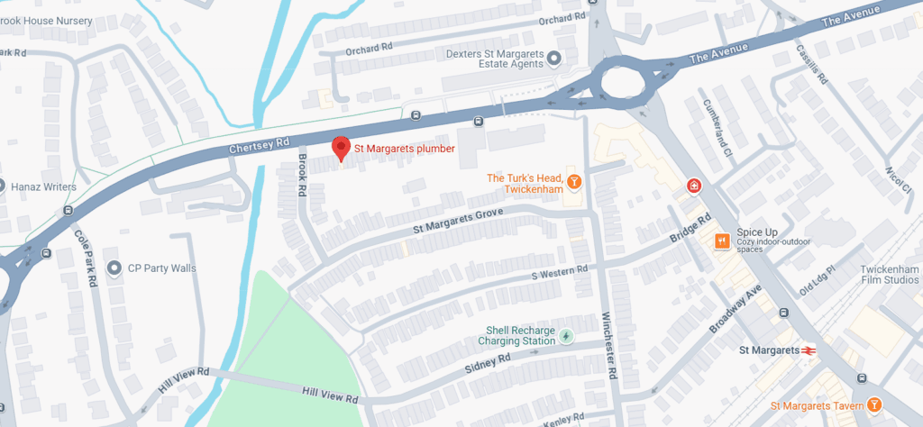 Local map showing St Margarets and Twickenham coverage area